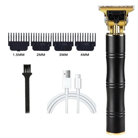 Herzberg hårtrimmer med USB-C - Svart