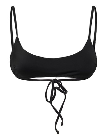 Monki Scoop Neck Bikini Top - Black - XS