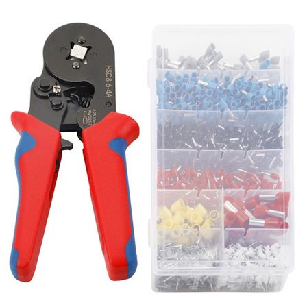 1 stk. Wire Crimping Tang Værktøj Ferrule Crimper 0,25-10mm 1200 Stk. Crimp Terminaler