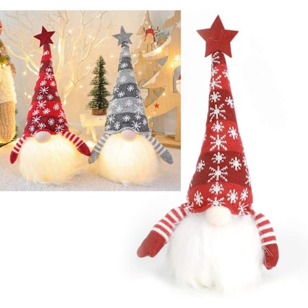 Julelysende Dukke Leke Ansiktsløs Dukke med LED-lys med K