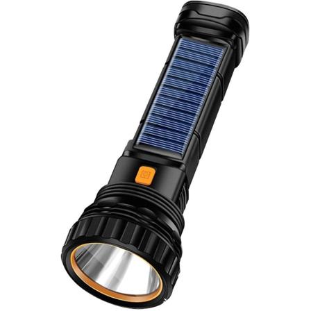 Aurinkoenergia/ladattava multi 1000 lumenin led-taskulamppu, hätävilkkuvalolla
