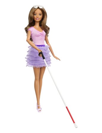 Barbie | Fashionistas Doll #228 Blind Doll Wearing Pastel Outfit With Cane And Sunglasses | ONE SIZE