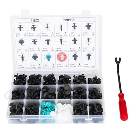 299 stk. Plastik Clips Clips Nitter Kofanger Trim Auto Bil Dør Panel