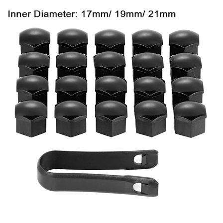 Yleismalliset 17mm muoviset pyöränmutterin suojukset, 20 kpl, Audi A3 A4 B8 B9 A5 Q3 Q5 Q7 A6 A7 -malleihin, autotarvikkeet