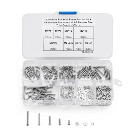 300 stk. skruer, bolter, muttere og låseskiver