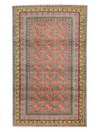 Handgeknoopt Afghan Fine Vloerkleed 116X190 Bruin/Donkerrood