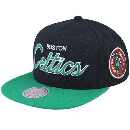 Mitchell & Ness - Negro snapback Gorra - Boston Celtics Team Script 2.0 Hwc Black/Green Snapback @ Hatstore