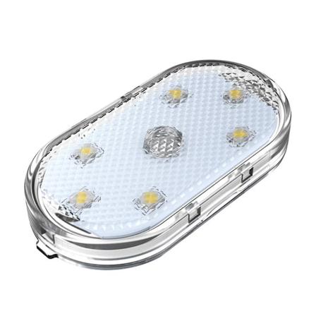 Indvendig LED-sensorlampe til bil - Berøringskontakt, Mini USB-opladning (farverig)