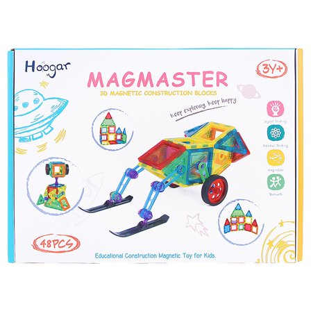 Magnetiske Byggeklodser 48-pak