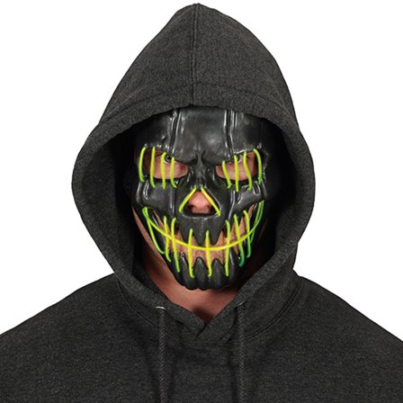 Smilende LED Maske Grønn