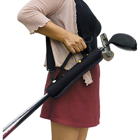 (musta) Kannettava golf-laukku kahvalla Kevyt golf-mailakuljetuslaukku Olkalaukku golf-harjoitteluun