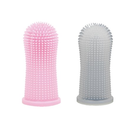 2St Hundtandborste Pet Finger Tandborste Tänder rengöring