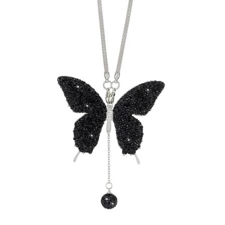 Butterfly Pendant Autoriipus MUSTA black