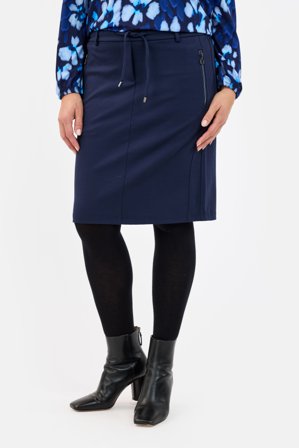 BRANDTEX - Nederdel - Navy - Lynlås Lomme