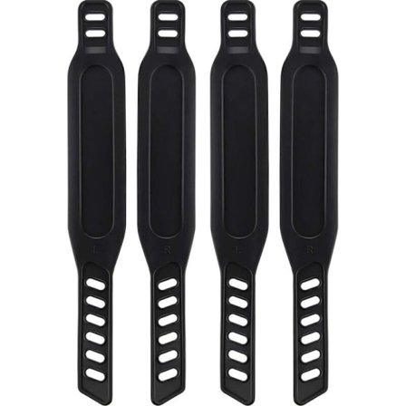 Motionscykel pedalremme pedal pedalremme lette at justere universelle pedalremme til motionscykel eller fitnesscenter 2 par sort-