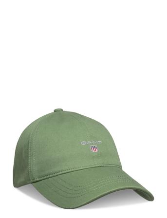 Cotton Twill Cap Accessories Headwear Caps Grønn GANT*Betinget Tilbud