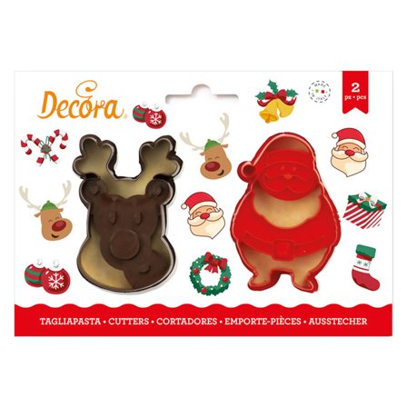 Kageforme Julemand og Rensdyr
