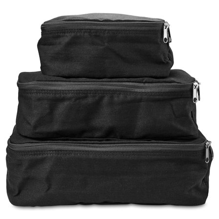 3-Pack of Black Packing Cubes for Men - Gifts for him