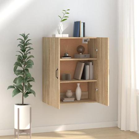 Vidaxl Väggskåp Sonoma-ek 69,5x34x90 Cm Konstruerat Trä Brun
