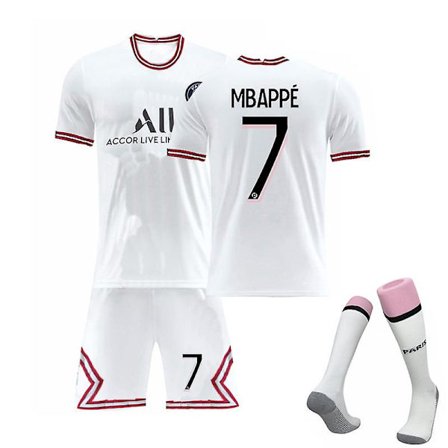 Mordely Ny Paris fotbollströja Four Away tröja 2021-2022 No.7 Mbappe