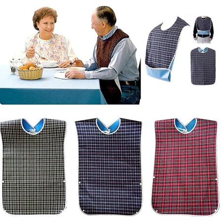 3-pack Vuxenhaklappar Med Smulfångare - Tvättbar Mathaklapp För Vuxna