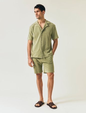 Lexington Clothing Organic Cotton Terry Shorts - Green - XXL