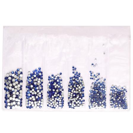 Blandet størrelse flade glas krystal rhinestones