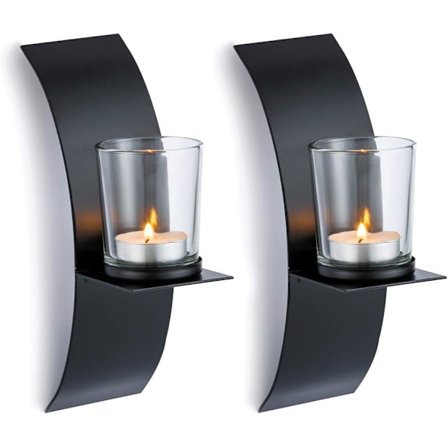 Veggmontert lysestake i vintage, kreativt lys i jern