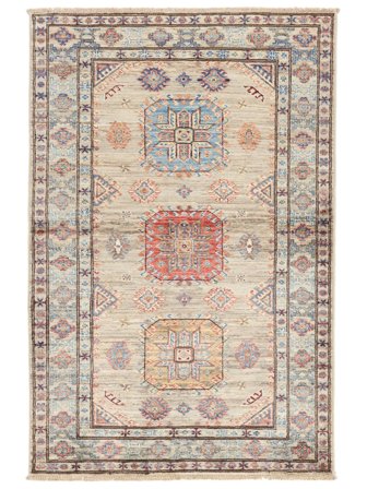 Kazak Ariana Matta Handknuten 101X155 Beige/Brun Afghanistan