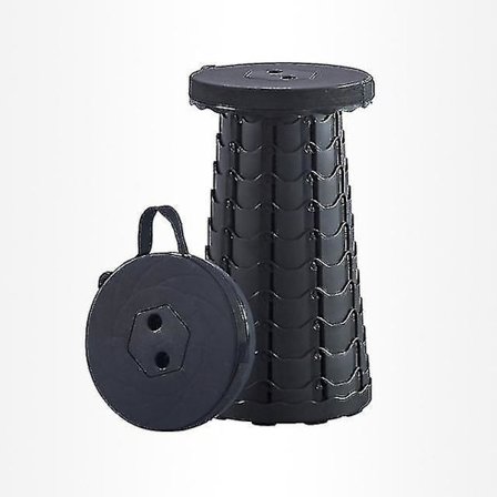 Bærbar sammenleggbar stol for utendørs camping, reise, familie, regnbue teleskopisk sammenleggbar krakk [DB]