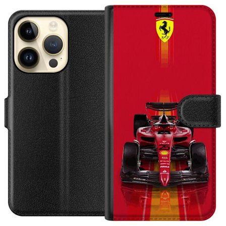 Yhteensopiva Lompakkokotelo Apple Apple iPhone 15 Pro Ferrari Formula 1 -auto ikonisessa punaisessa muotoilussa urheilullisella tarkkuudella