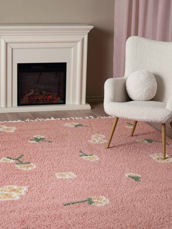 Kindervloerkleed Hoogpolig Linnea - Roze 200X300 In Moderne Stijl