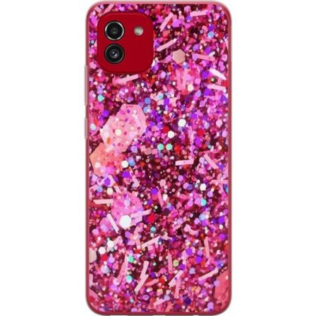 Samsung Galaxy A03 Gjennomsiktig deksel Glitre