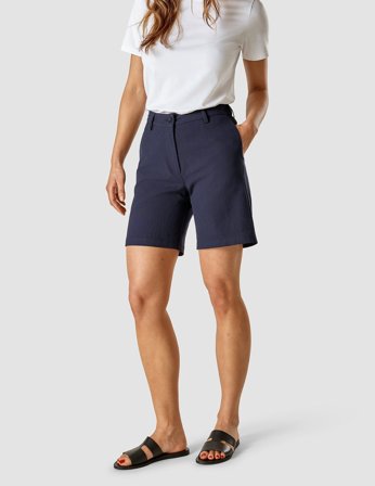 Shaping New Tomorrow - Dame - Women Linen Shorts - Navy - 24/