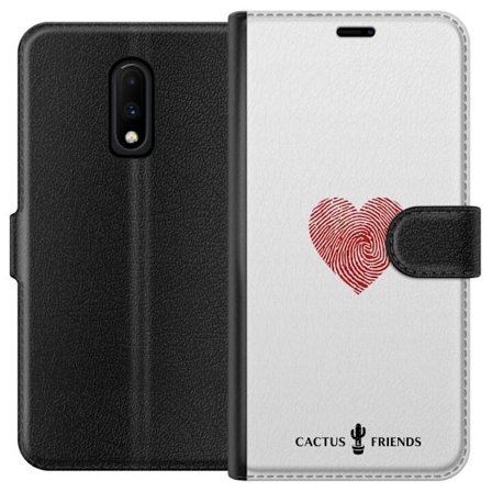 Yhteensopiva Lompakkokotelo OnePlus OnePlus 7 Cactus and Friends - Fingerprint Love