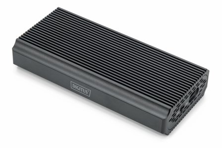 Digitus USB hard drive enclosure external NVMe 40 GbpsUSB 4.0 Aluminium tooling