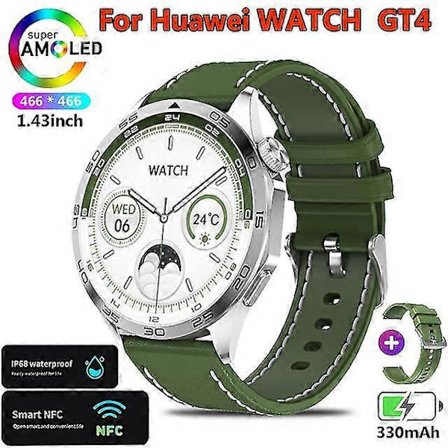 Watch GT4 För Huawei Smart Watch Vuxen GPS Tracker 1.43 Tum 466*466 HD Skärm Alltid Visning Bluetooth Samtal Smartwatch Ny