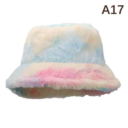 Vinter Fuskpäls Fluffy Bucket Hats Dam Utomhus Varm Solhatt S