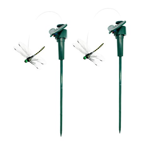 2 kpl aurinkokennokäyttöisiä sudenkorento puutarhatolppia, sopivat kotipuutarhaan, kävelyteille, puutarhamaisemaan, ulko- ja sisätilojen koristeisiin.