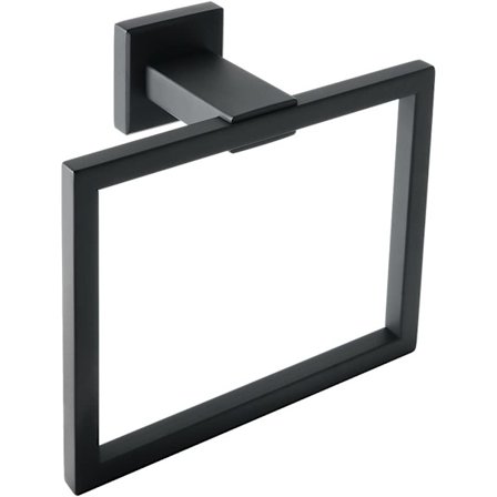 Sort håndklædestang håndklædeholder håndklædering vægmonteret til B