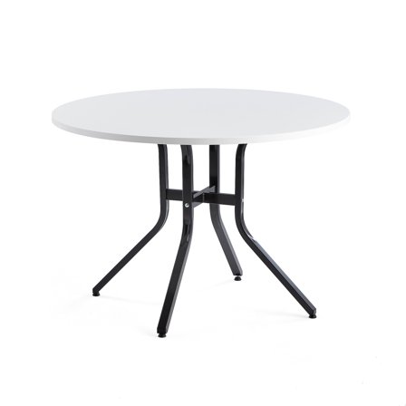 Tisch VARIOUS, Ø 1100 x 740 mm, schwarz/ weiß