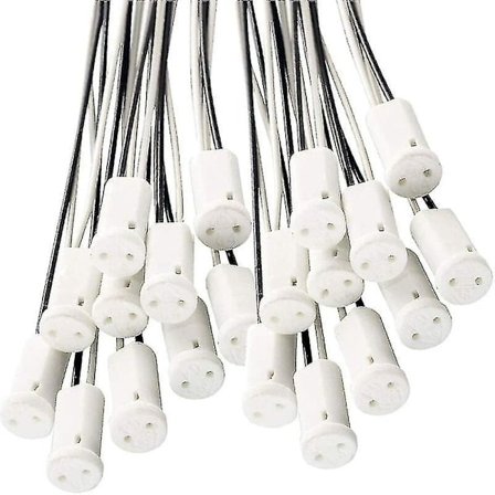 25 st G4 lamphållare G4 sockel Lamphållare med CeraFyc-hållare för G4 LED halogenlampa, 10 cm kabel