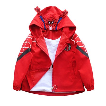 Superhjältar Pojkar Dragkedja Mode Hoodie jacka, Pojkar Spider-Man Huvtröja