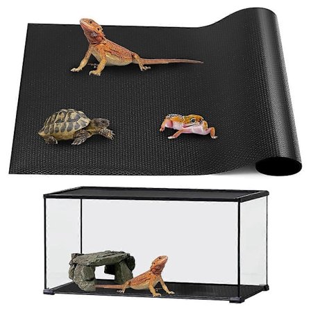 Reptilmatte for Leopard Gecko 45,7 x 91,4 cm Svart