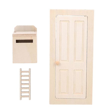 1 Set Dockskåpsdörrar Delikat Chic Miniatyrdörr Stege Brevlåda Dörr Dockskåpsdekor