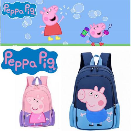 Greta Gris Peppa Pig skolesekk ryggsekk 2 stk Farger Blå Blå Blue Blå