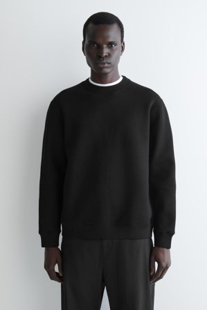 COS Homme Sweat En Néoprène (Scuba) in Noir