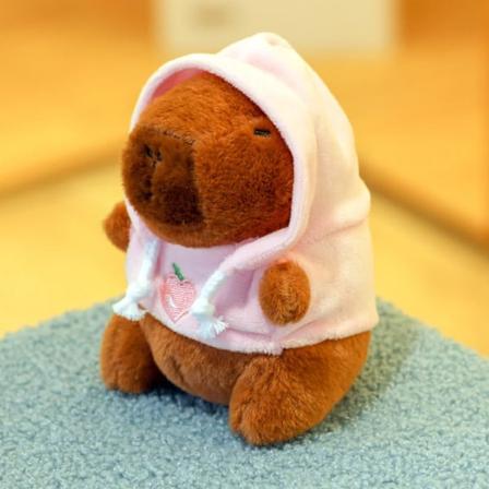 Kawaii Plys Kapibara Nøglering Tasker Vedhæng Hængende Dekoration Fluffy Fyldt Dukke Legetøj Bil Nøglering Fødselsdag Gaver style32