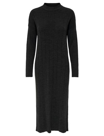 ONLY Onltess Ls Highneck Midi Dress Knt - Black - M