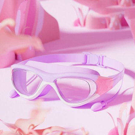 Violetit lasten uimalasit korvatulppien kanssa, sumunesto U